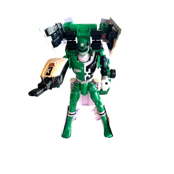 POWER RANGERS SPD Blue Plane & Green Runner Transformers - Picture 10 of 11